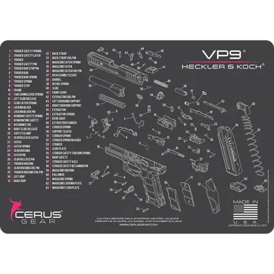 Heckler & Koch VP9 Handgun Cleaning Mat - Cerus Gear