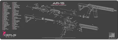 AR 15 Free Float Handguard Rifle Cleaning Mat - Cerus Gear