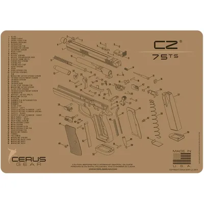 CZ 75 TS Handgun Cleaning Mat - Cerus Gear