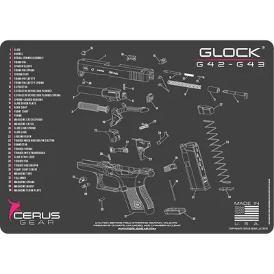 Glock G42 G43 Handgun Cleaning Mat - Cerus Gear