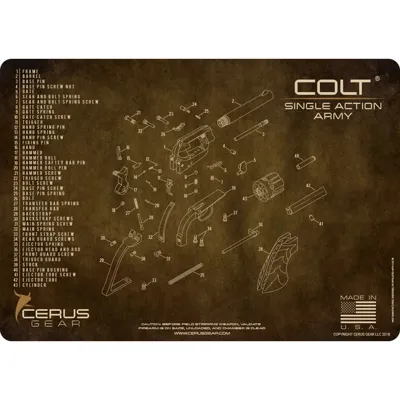 Colt Single Revolver Cleaning Mat - Cerus Gear