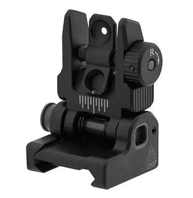 Accu-Sync Spring-Loaded AR15 Flip-Up Rear Sight Lochkimme - UTG