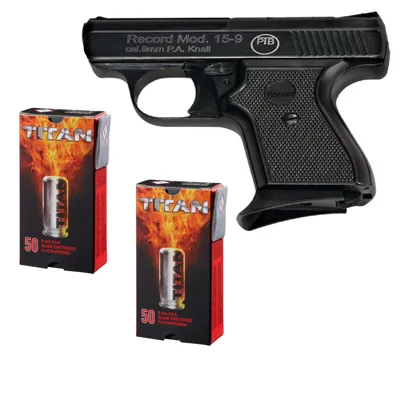 Silvester Starter-Bundle Record 15-9 Kal. 9 mm Schreckschuss - LivingActive