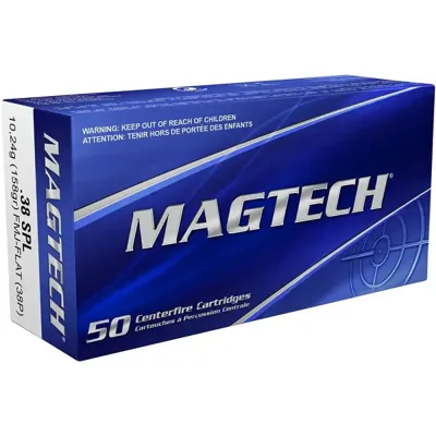 38 Special FMJ Flat Vollmantel Flachkopf 158 gr. 38P - 50 Stk - Magtech