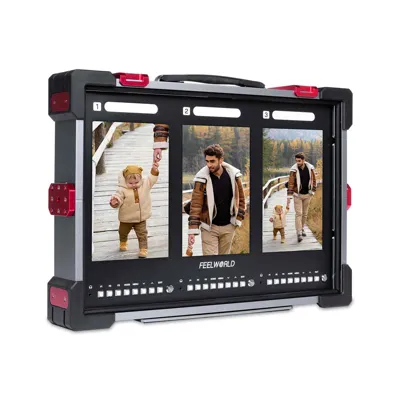 PS101 Triple 10.1 Inch Vertical Display Monitor - Feelworld