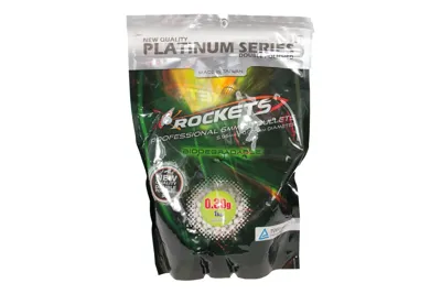 0,30 Gramm 3330 - 1kg Rockets Platinum BIO BBs in T&uuml;Te - GFC