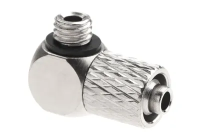 HPA Hose Coupling with Screwed Catch 90 Degree - Outer M5 Thread - Epes Airsoft