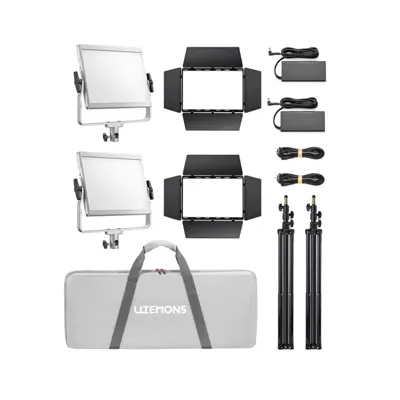 Litemons LP400R RGB LED Light Panel 2 Light Kit - Godox