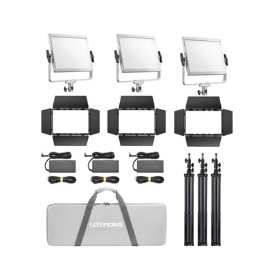 Litemons LP1200BI Bi Color LED Light Panel 3 Light Kit - Godox