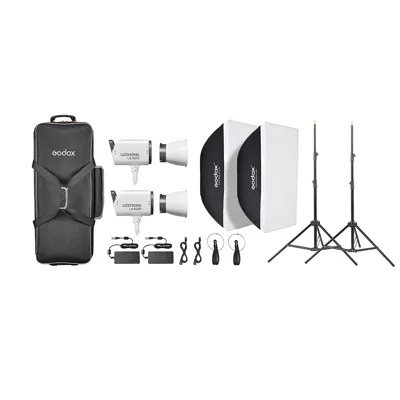 Litemons LA150R RGB LED Video Light 2 Light Kit - Godox