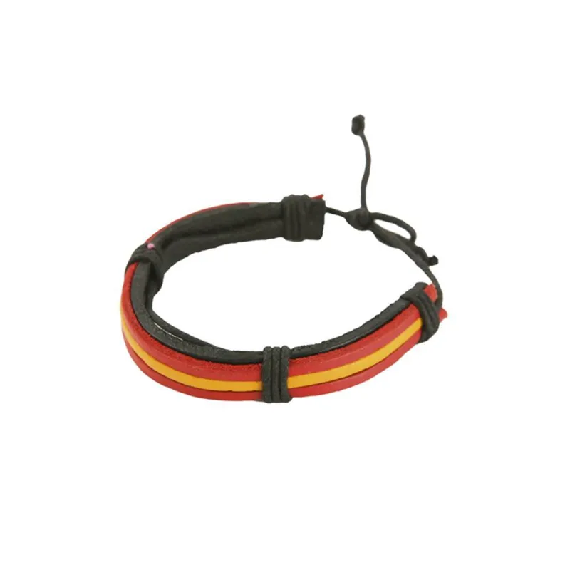 Pulsera España de Piel Ajustable