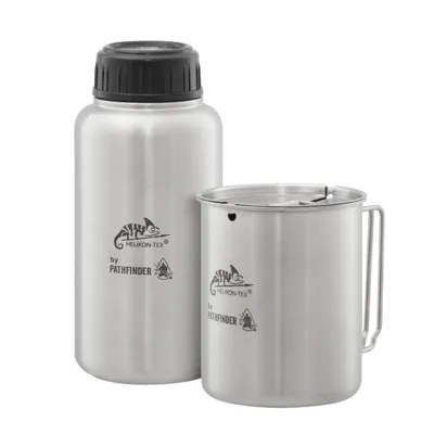 Pathfinder 32 oz Stainless Steel Water Bottle with Nesting Cup Set - Helikon