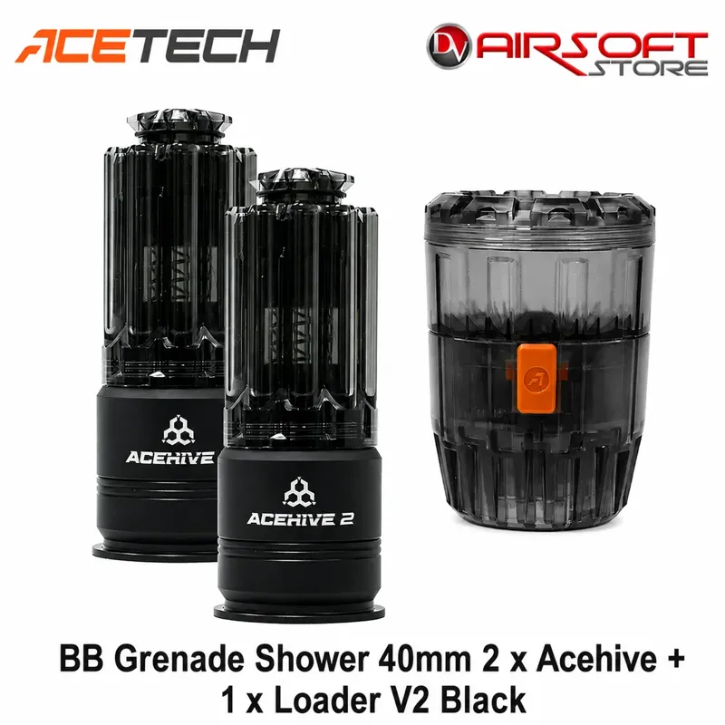 BB Shower 40mm 2 x Acehive + 1 x Loader V2 · Negro