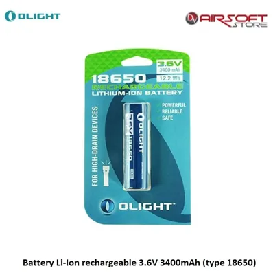 Battery LI-ION Rechargeable 3.6V 3400mAh (Type 18650)