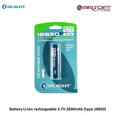 Battery LI-ION Rechargeable 3.7V 2600mAh (Type 18650)