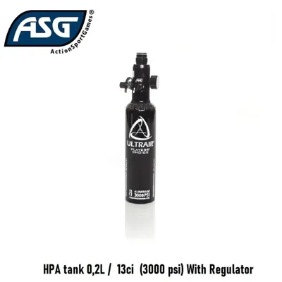 HPA Tank 0,2L / 13CI (3000 Psi) with Regulator - Ultrair