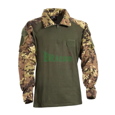 Combat Shirt in Cotone Elasticizzato - Openland Tactical N.e.r.g. (OPT-3881) ( - L) - OPENLAND TACTICAL - N.E.R.G