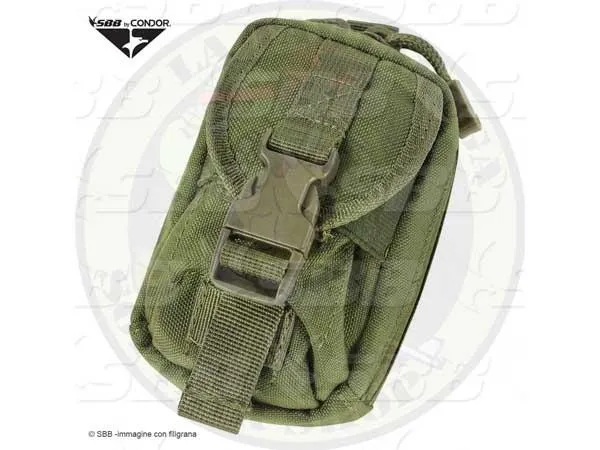 Borsina Doppia con Cerniera MA45 MOLLE · Verde / OD