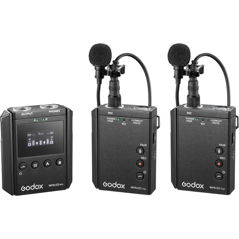 Godox WMICS2 Kit 2 UHF Wireless Microphone System