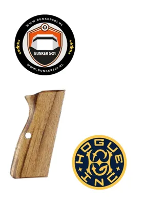 Grip 09210 Browning High Power Goncalo Alves W/o Finger Grooves - Hogue