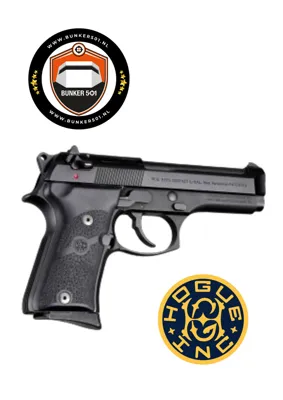 Grip 93010 Beretta 92 Compact Auto Rubber Grip Panels - Hogue