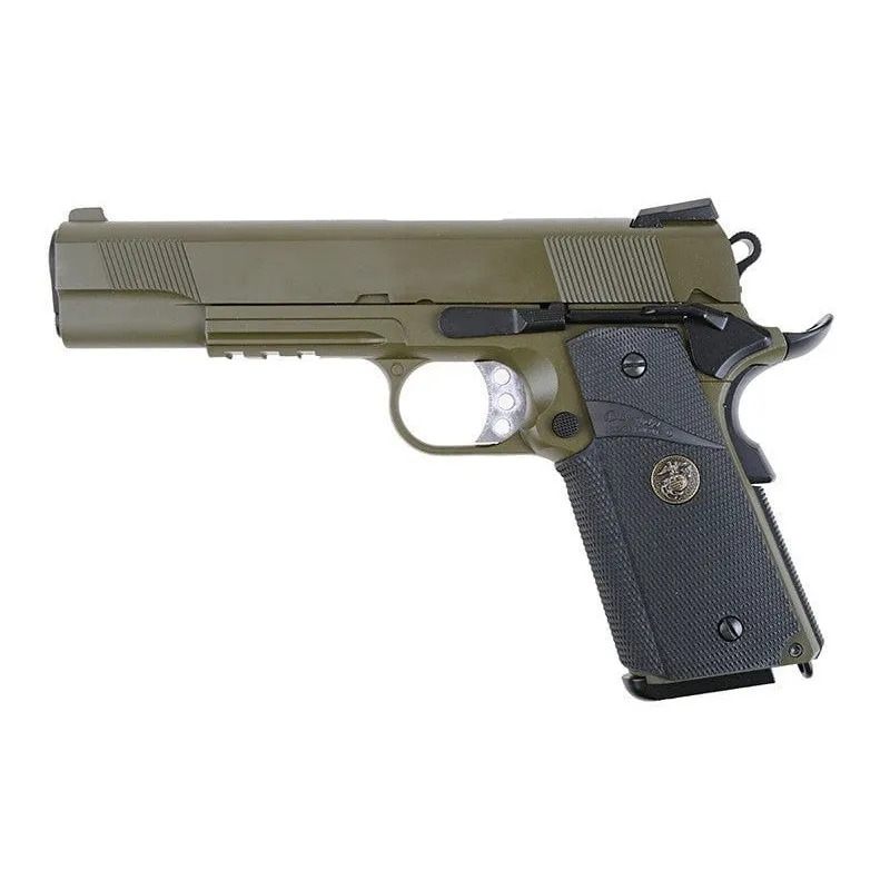 WE Airsoft MEU Pistol Replique (Rail Version) · Verde / OD