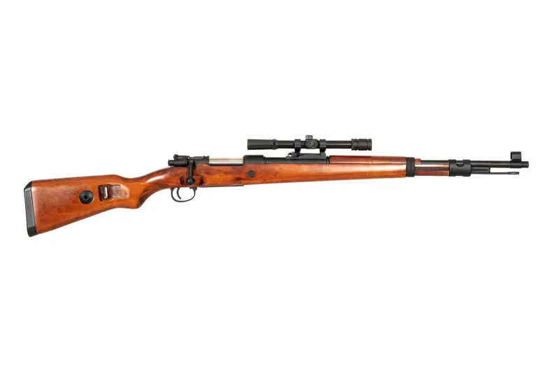 Snow Wolf Karabiner 98K Bolt-Action Sniper Rifle Wood with Scope · Negro