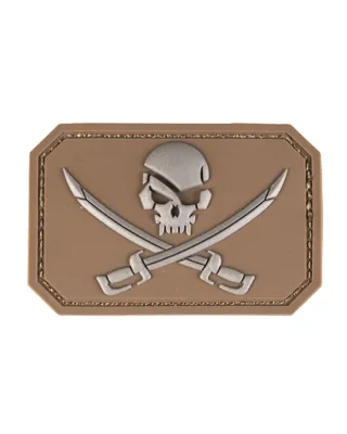 Patch 3D Skull W.swords PVC Mit Klett Dark - Kaufen! - Mil-Tec