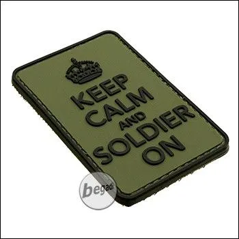 3D Abzeichen "Soldier on" Aus Hartgummi, Mit Klett - BE-X