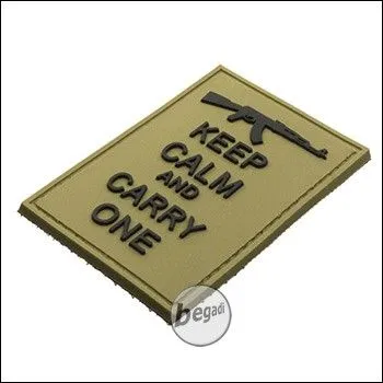 3D Abzeichen "Carry An AK", Aus Hartgummi, Mit Klett - BE-X