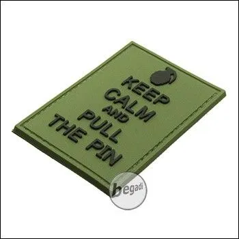 3D Abzeichen "Pull the Pin", Aus Hartgummi, Mit Klett - BE-X