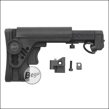 AK Teleskop Schaft / Stock "PT-3 Style" (Version 2 / 18.9mm Schaftadapter + 3mm Keil) - BEGADI