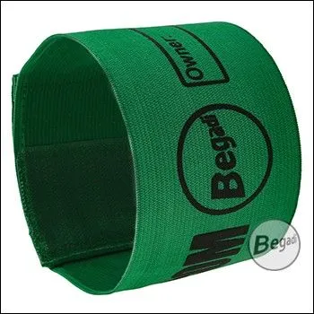 BEGADI Team Armband / Patch "Flex Version", Elastisch, (100% Polyester) Mit Klettfläche, 1 Stück, Grün