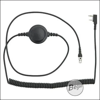 PTT Einheit Für Begadi HS1 Headset, 2 Pin, Für Kenwood PMR Funk