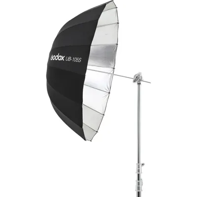 105cm Parabolische Paraplu Zwart & Zilver - Godox