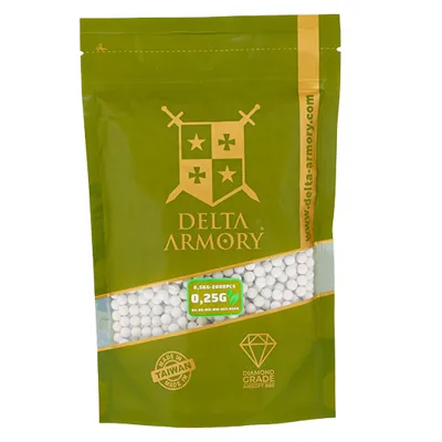 Diamond Grade Series BIO BBs 0.25g 2.000ER / 0,5 kg Beutel Weiss - Delta Armory