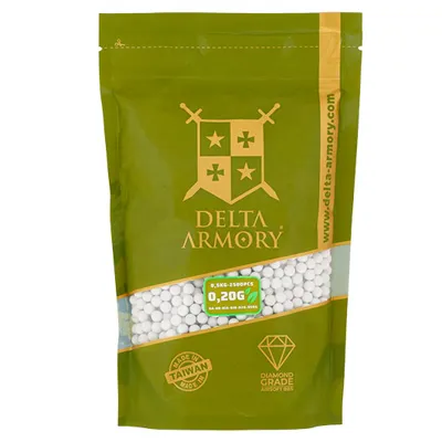 Diamond Grade Series BIO BBs 0.20g 2.500ER / 0,5 kg Beutel Weiss - Delta Armory