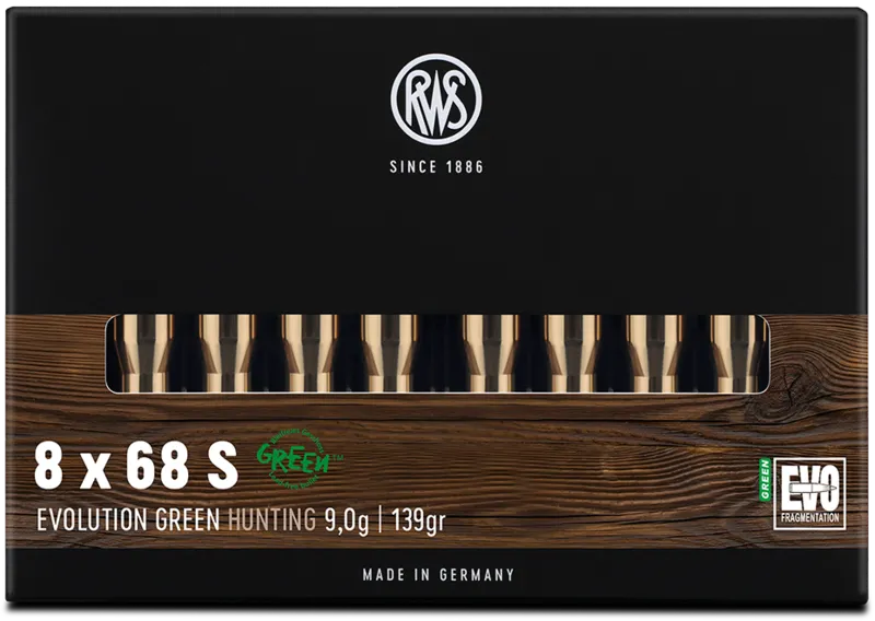 RWS 8x68 S Evolution 9,0g / 139g · Verde / OD