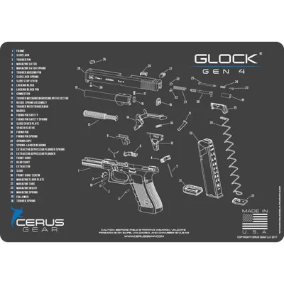 Glock Gen4 Handgun Cleaning Mat - Cerus Gear