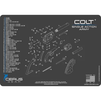 Colt Single Revolver Cleaning Mat - Cerus Gear