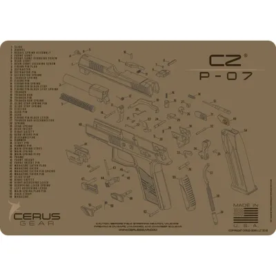 CZ P07 Handgun Cleaning Mat - Cerus Gear