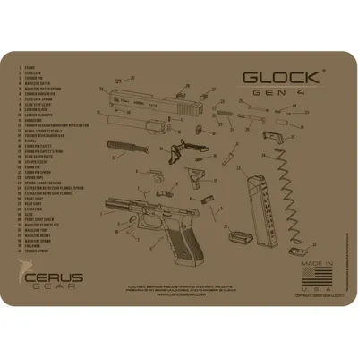 Glock Gen4 Handgun Cleaning Mat - Cerus Gear