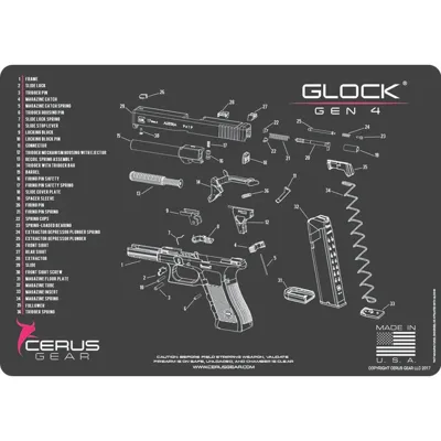 Glock Gen4 Handgun Cleaning Mat - Cerus Gear