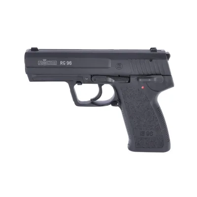 96 Schreckschuss Pistole 9 mm P.a.k - Brüniert - Röhm
