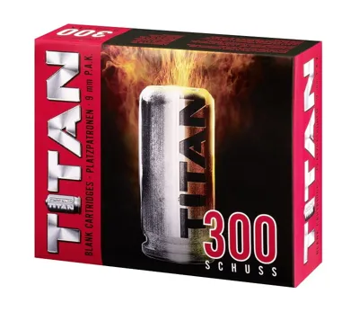 Titan 9 mm P.a.k. Platzpatronen - 300 Stk. Set - Perfecta