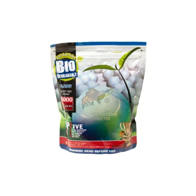 0,20g Bio Precision BBs Kaliber – Weiß 5.000 Stück - G&G Armament