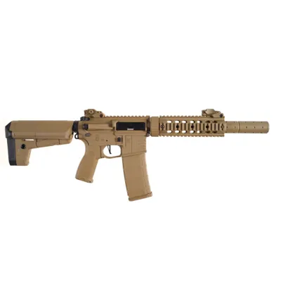 AR15 SilentOps 7 Ιντσών Charlie Μαύρο S-Aeg Τουφέκι Δωρεάν Από 18 Χρόνια - Delta Armory