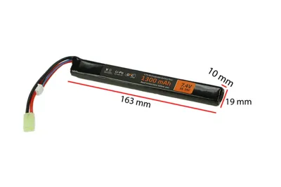 LIPO Akku 7,4V 1300mAh, 25C, Stick/AK-Type - GFC Tactical