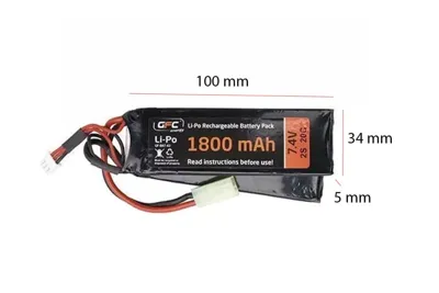 Energy LIPO Akku 7,4V 1800mAh, 20C, Twin-Type - GFC Tactical