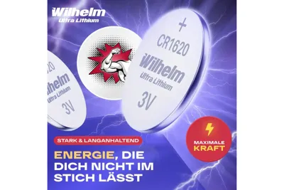 5 x Wilhelm CR1620 Lithium Knopfzellen Batterien Im Blister - Fritz-Cell